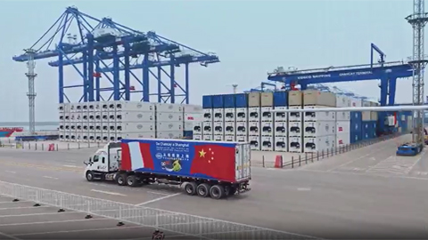 中遠(yuǎn)海運(yùn)秘魯錢凱港開港儀式